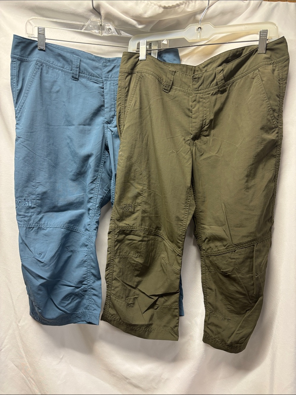 The North Face Capri Hiking Pants in Olive Green and Slate Blue